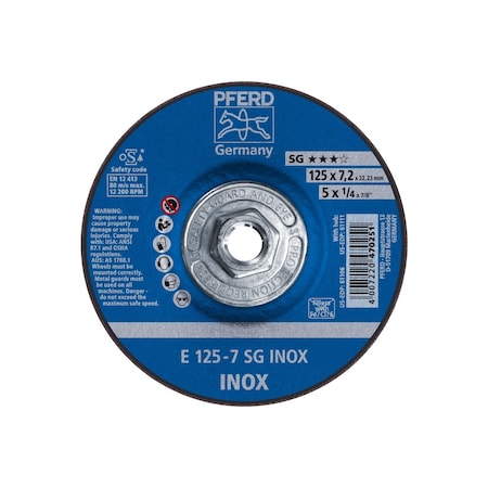 Grinding Wheel, T27, 5"x 1/4