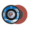 4-1/2" x 5/8-11 Thd. POLIFAN Flap Disc - A-COOL SG INOX+ALU, Aluminum oxide, 40 Grit, Conical