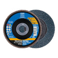 5" x 7/8" A.H. POLIFAN Flap Disc - Z PSF EXTRA STEELOX, Zirconia, 120 Grit, Conical