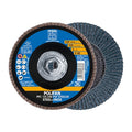 5" x 5/8-11 Thd. POLIFAN Flap Disc - Z PSF STEELOX, Zirconia, 40 Grit, Conical