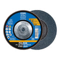 7" x 5/8-11 Thd. POLIFAN Flap Disc - Z PSF STEELOX, Zirconia, 40 Grit, Conical
