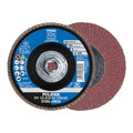 5" x 5/8-11 Thd. POLIFAN Flap Disc - A SG STEELOX, Aluminum oxide, 120 Grit, Flat