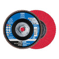 5" x 5/8-11 Thd. POLIFAN Flap Disc - CO-COOL SG STEELOX, Ceramic oxide, 40 Grit, Flat