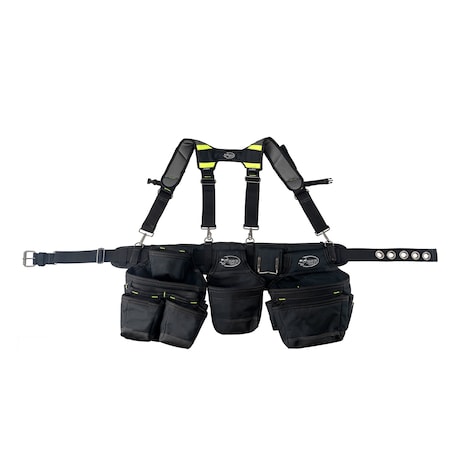 Tool Belt, Suspension Rig, Framers, 30", 1680 Denier Poly Material, 19 Pockets
