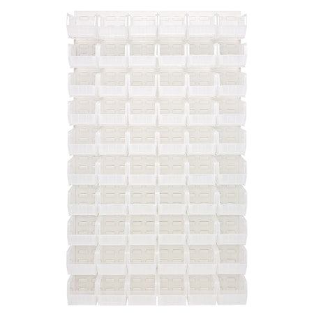 Steel Louvered Panel, 36" W x 1" D x 61" H, Oyster White