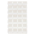 Steel Louvered Panel, 36" W x 1" D x 61" H, Oyster White