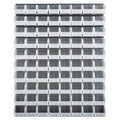 Steel Louvered Panel, 48" W x 1" D x 61" H, Gray