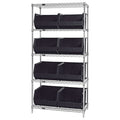 Chrome Wire Shelving Unit with Bins