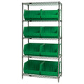 Chrome Wire Shelving Unit with Bins