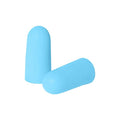 Disposable Foam Earplugs, Bullet Shape, 31 dB, Blue, 1 PR