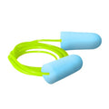 Disposable Foam Earplugs, Bullet Shape, 31 dB, Blue/Lime, 1 PR