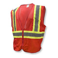Hi-Vis Econ TpO/Cl1 Two Tone Safety Vest-Red-2X