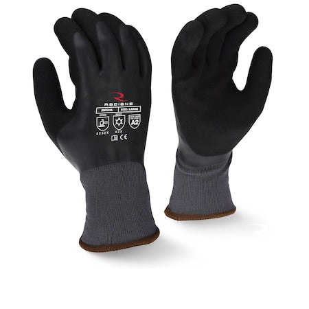 Cold Protection Cut-Resistant Coated Gloves, Acrylic Lining, L