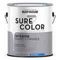 Interior Paint/Primer, Eggshell, Water Base, Storm Gray, 1 gal
