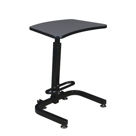 Adjustable Desk Brody SitStand Desk, Gray, 20" D X 29.44" H, 26" W X Melamine Laminate, Gray