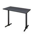 Cain Cafe Training Tables, 48 W, 24 L, 42 H, Wood, Metal Top