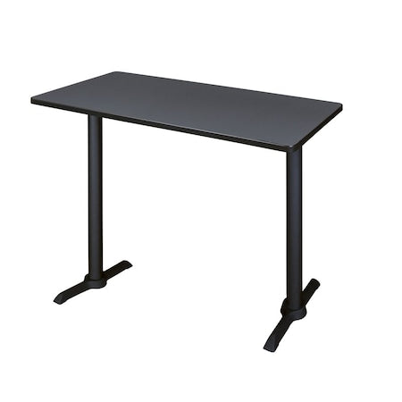 Cain Cafe Training Tables, 48 W, 24 L, 42 H, Wood, Metal Top