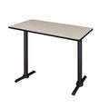 Rectangle Cain Cafe Training Tables, 48 W, 24 L, 42 H, Wood, Metal Top, Maple
