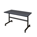 Rectangle FlipTop Table, 48" W, 29" H, Laminate Top, Gray