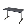 Rectangle Training Table, 48" W, 29" H, Laminate Top, Gray
