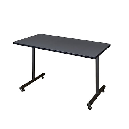 Rectangle Training Table, 48" W, 29" H, Laminate Top, Gray