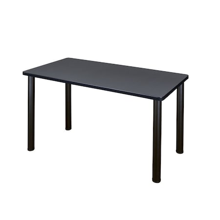 Kee 42 x 24 in. Training Seminar Table- Grey Top, Black Legs