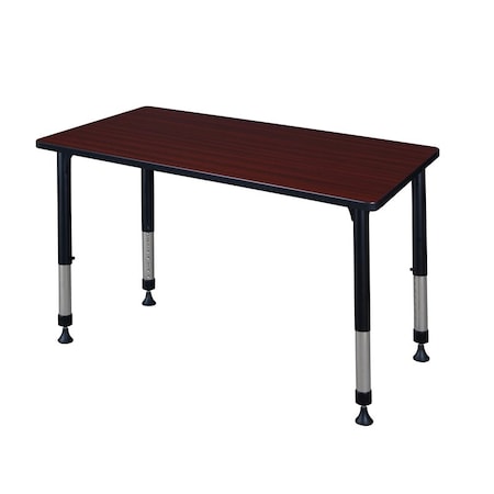 Rectangle Tables > Height Adjustable > Rectangular Classroom Tables, 42 W, 24 L, 23-34 H, Mahogany