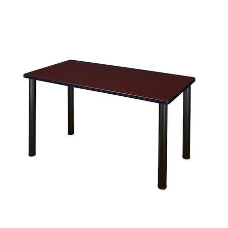 Kee 42 x 24 in. Training Seminar Table- Mahogany Top, Black Legs