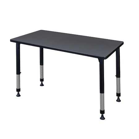 Rectangle Tables > Height Adjustable > Rectangular Classroom Tables, 42 W, 30 L, 23-34 H, Gray