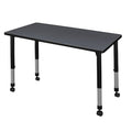 Kee 42 x 30 in. Height Adjustable Mobile Classroom Activity Table- Grey