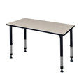 Rectangle Tables > Height Adjustable > Rectangular Classroom Tables, 42 W, 30 L, 23-34 H, Maple