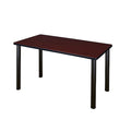 Regency Kee 48 x 24 in. Training Seminar Table- Mahogany Top, Black Legs