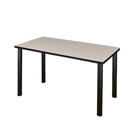Regency Kee 48 x 24 in. Training Seminar Table- Maple Top, Black Legs