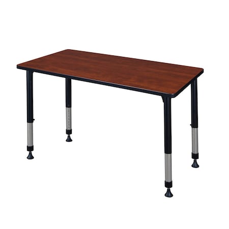 Rectangle Tables > Height Adjustable > Rectangular Classroom Tables, 48 W, 30 L, 23-34 H, Cherry