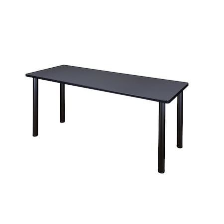 Regency Kee 60 x 24 in. Training Seminar Table- Grey Top, Black Legs