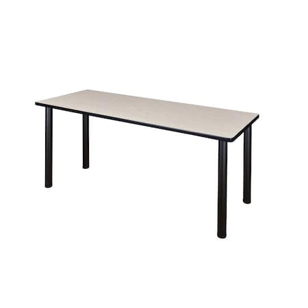Regency Kee 60 x 24 in. Training Seminar Table- Maple Top, Black Legs