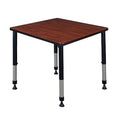 Square Square Classroom Tables, 30 W, 30 L, 23-34 H, Wood, Metal