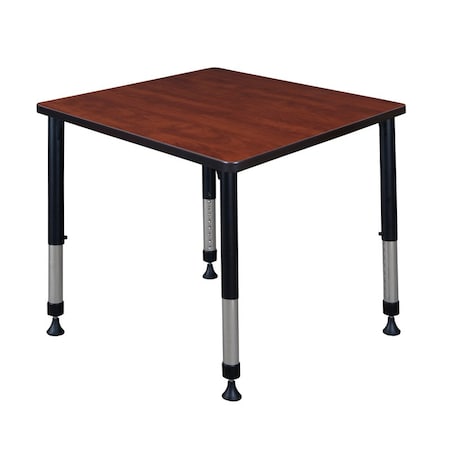 Square Square Classroom Tables, 30 W, 30 L, 23-34 H, Wood, Metal