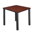 Square Tables > Breakroom Tables > Kee Square & Round Tables, Wood, Metal Top, Cherry