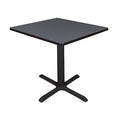 Square Tables > Breakroom Tables > Cain Square & Round Tables, Wood, Metal Top, Grey