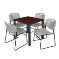 Kee Square Table & Chair Set, Wood, Metal, Polypropylene Top