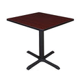 Square Tables > Breakroom Tables > Cain Square & Round Tables, Wood, Metal Top, Mahogany
