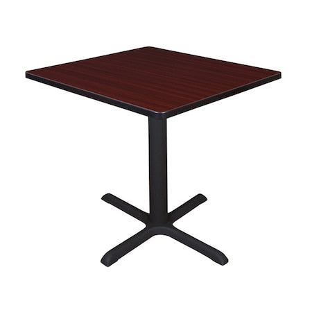 Square Tables > Breakroom Tables > Cain Square & Round Tables, Wood, Metal Top, Mahogany