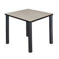 Square Tables > Breakroom Tables > Kee Square & Round Tables, Wood, Metal Top, Maple
