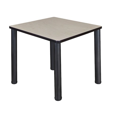 Square Tables > Breakroom Tables > Kee Square & Round Tables, Wood, Metal Top, Maple