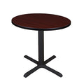 Round Tables > Breakroom Tables > Cain Square & Round Tables, Wood, Metal Top, Mahogany