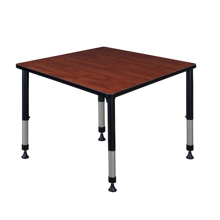 Square Square Classroom Tables, 36 W, 36 L, 23-34 H, Wood, Metal