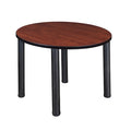 Kee Square & Round Tables, Wood, Metal Top, Cherry