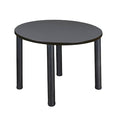 Round Tables > Breakroom Tables > Kee Square & Round Tables, Wood, Metal Top, Grey
