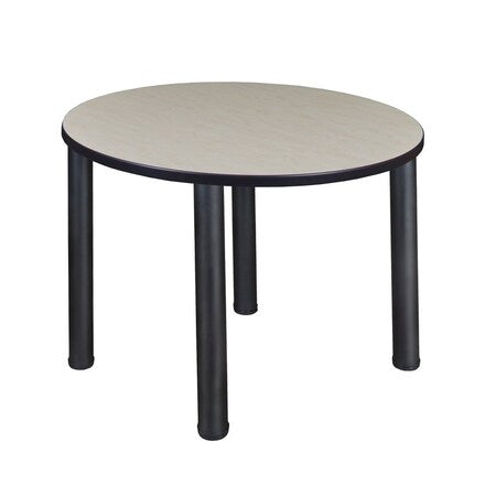 Round Tables > Breakroom Tables > Kee Square & Round Tables, Wood, Metal Top, Maple